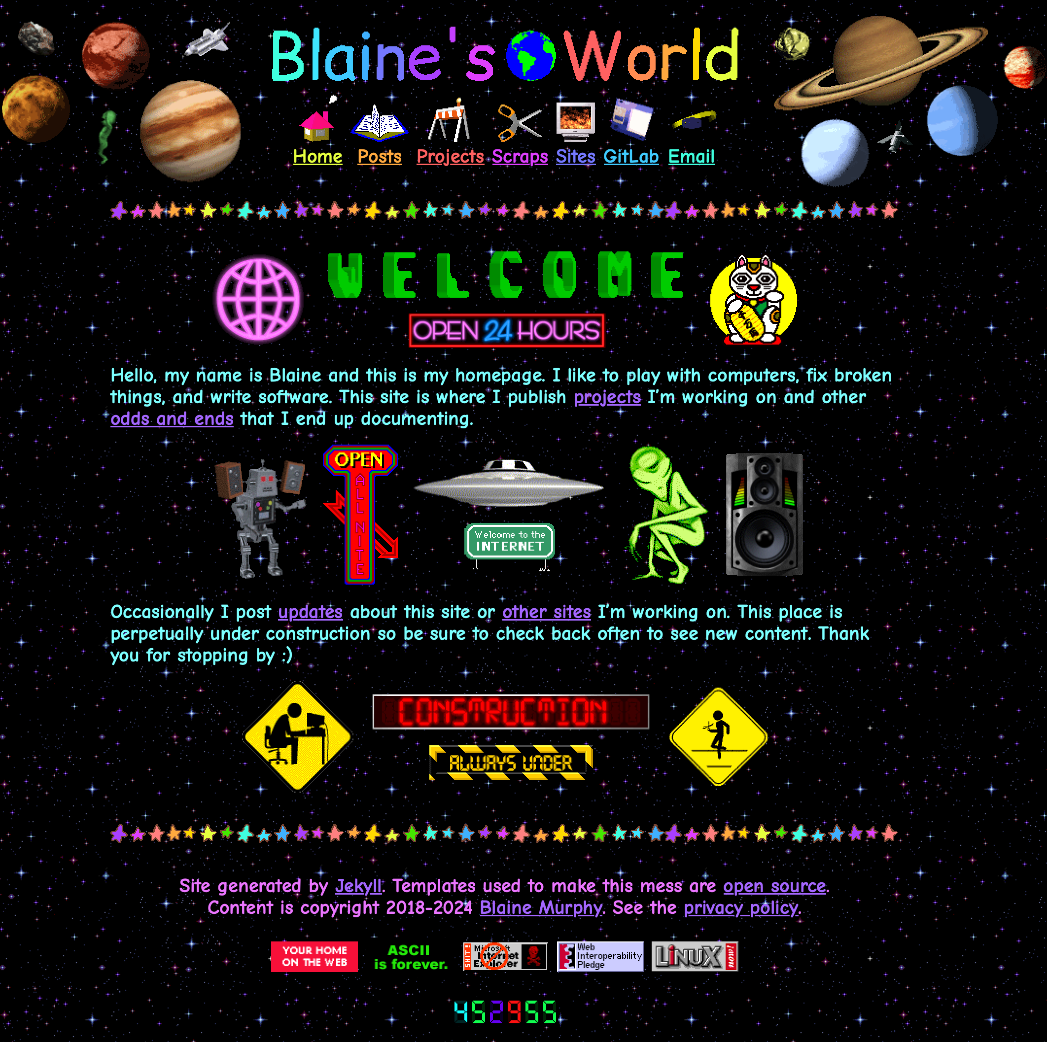 screenshot of Blaine's World