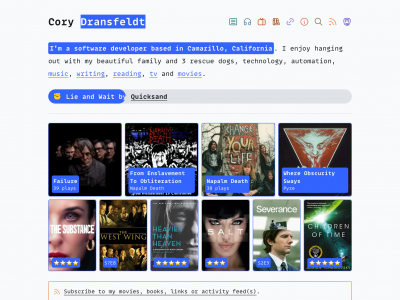 screenshot of Cory Dransfeldt