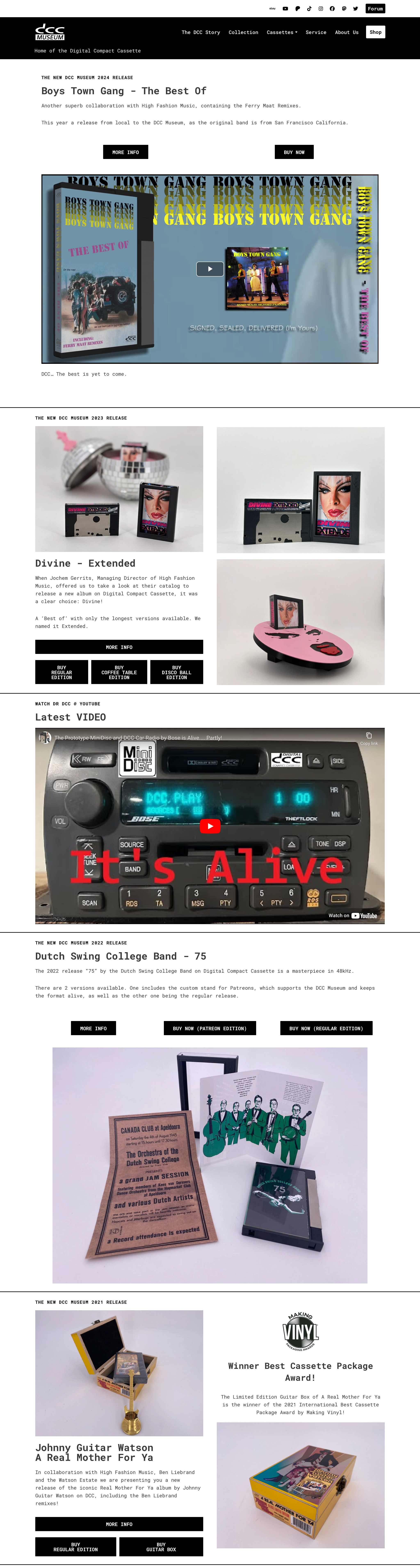 screenshot of DCC Museum