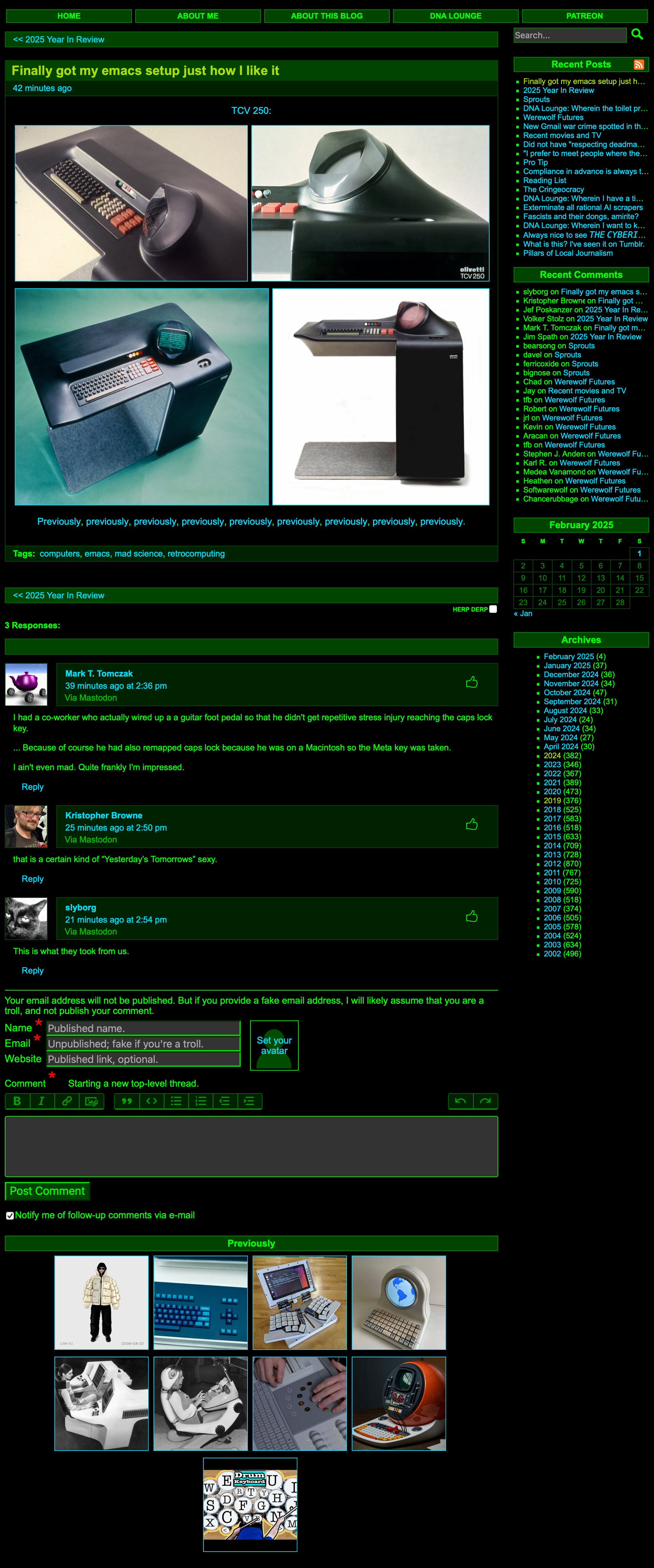 screenshot of Jamie Zawinski's blog