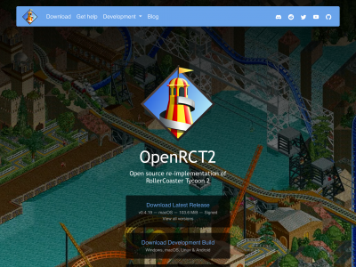 screenshot of OpenRCT2