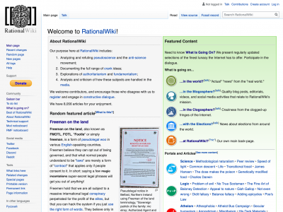 screenshot of RationalWiki
