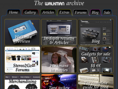 screenshot of Walkman Archive
